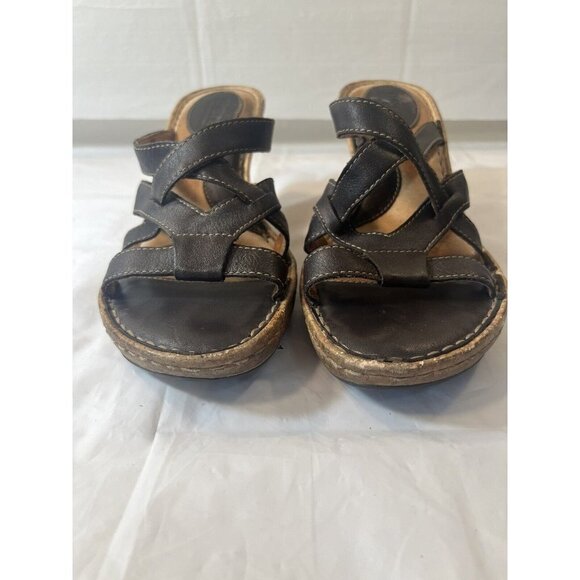 BORN Comfort Strappy Wedge Espadrille Sandals Womens Size 8 - Picture 1 of 15